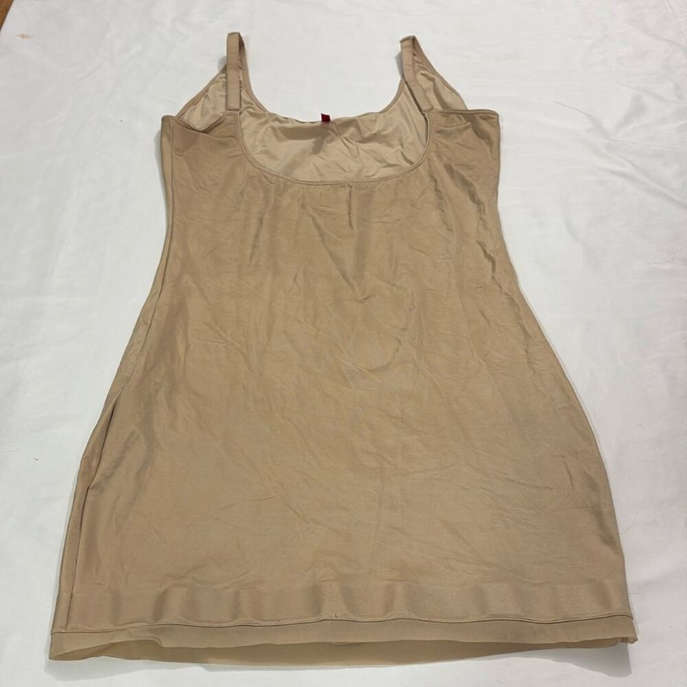 Spanx Womens 1x Nude Scoop Tank Shaping Dress Shapesuit Plus Size One Piece